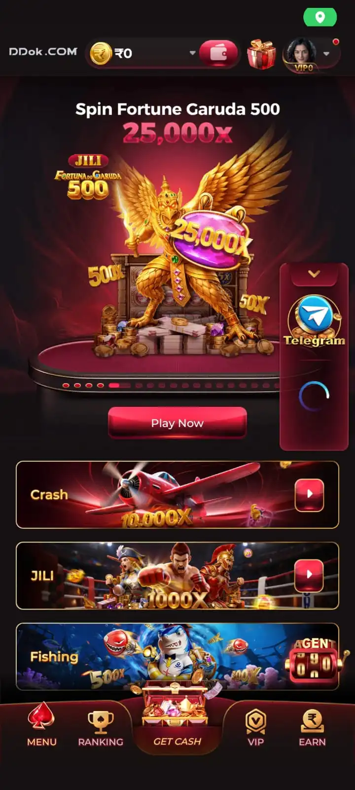 DDok Game Android gaming categories screen