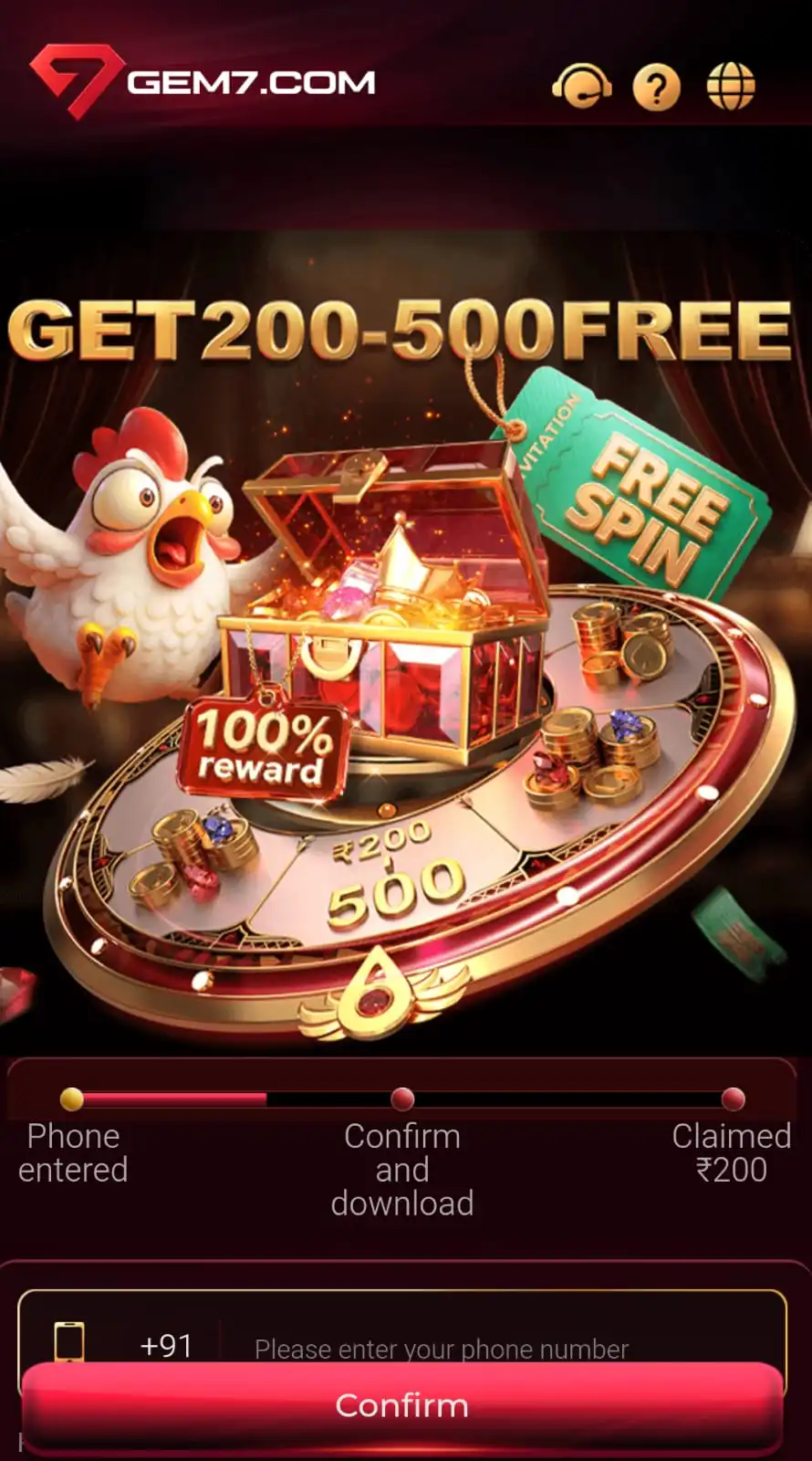 WW9 Game mobile app and gaming interface