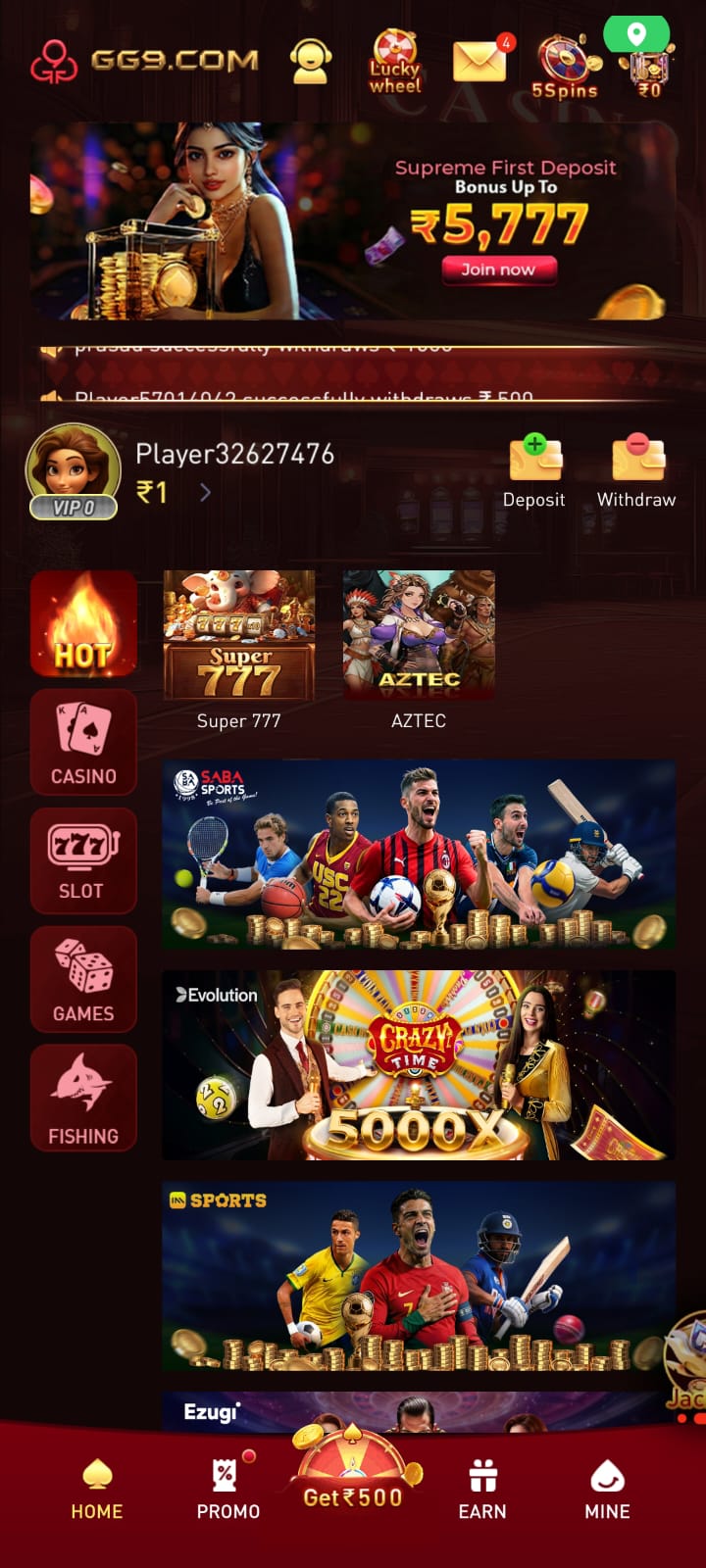 GG9 Game app screenshot 3