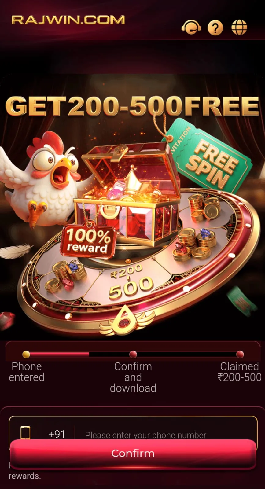 Rajwin Game app screenshot 1