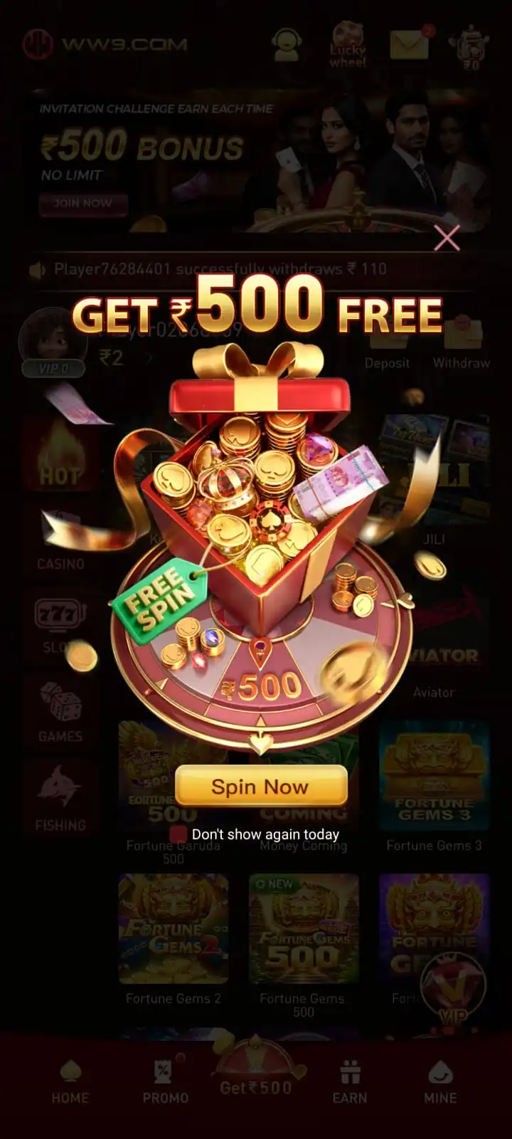 ww9 game free bonus